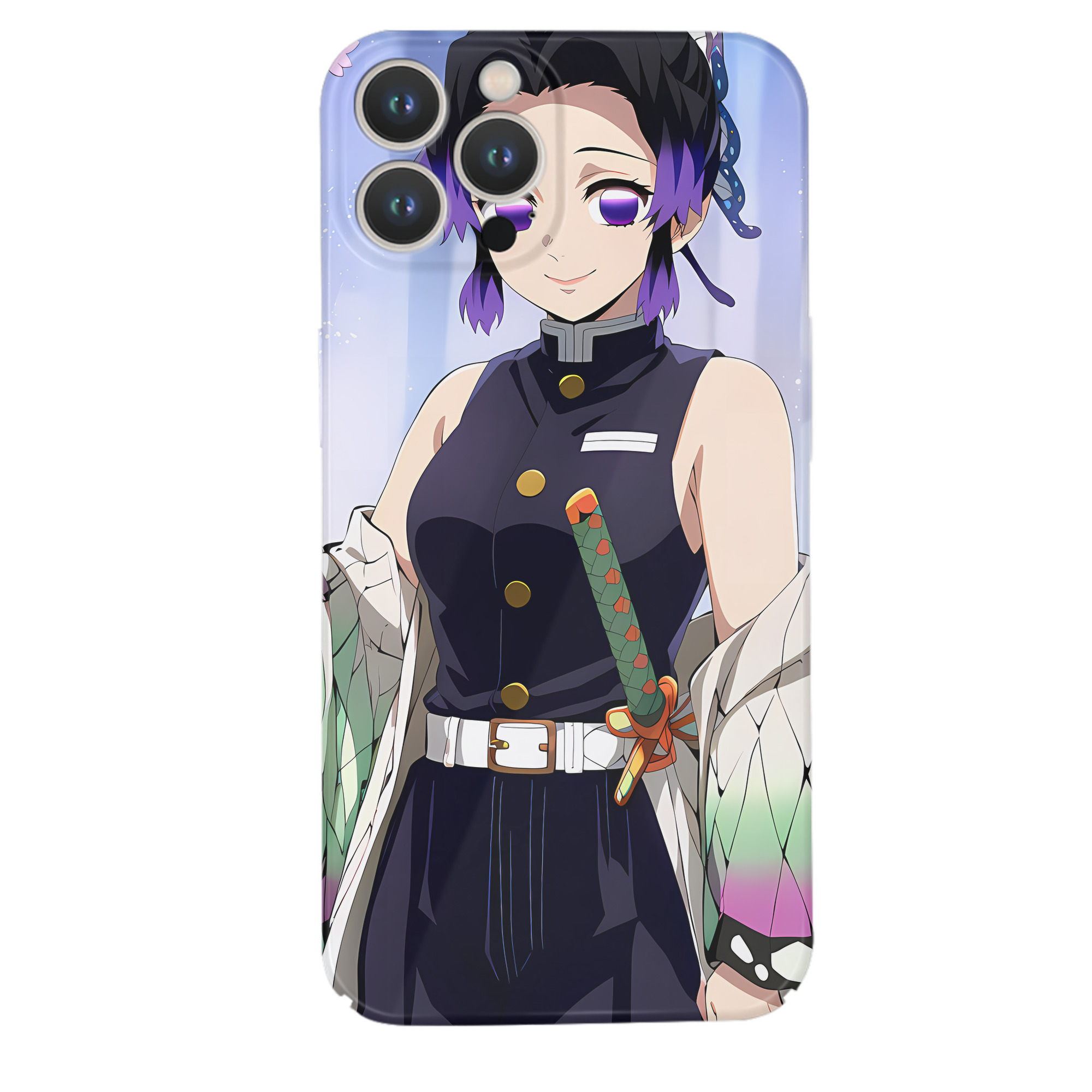（画像用） 鬼滅の刃（きめつのやいば）蟲柱-胡蝶 しのぶ／こちょう しのぶ Kochou Shinobu 【iPhone 14シリーズ対応】ハードケース